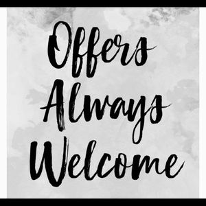 Reasonable offers accepted